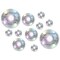 Party Central Club Pack of 220 Silver Spherical Disco Ball Cutouts 12"